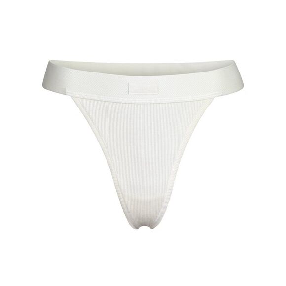 Skims Cotton Rib Thong Bundle Bone Size XL - Picture 7 of 9